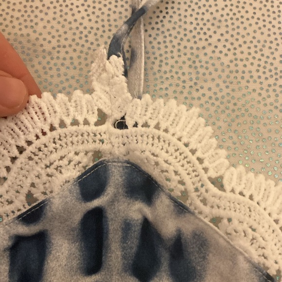 Tie Dye Contrast Lace Cami Top size M new without tag - Picture 10 of 14